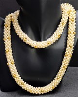 18K Multi-Strand Pearl Necklace