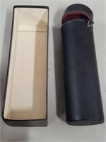 Cylinder Leather Zip Case