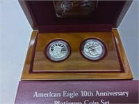 American Eagle Platinum 10th Anniversary coin set