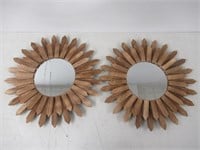 "As Is" 2-Pk LOSOUR 22 inch Wall Mirror Decorative