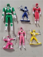 Multi Color Power Ranger Action Figures