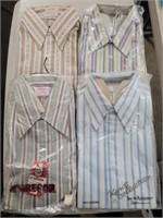 (Size Large) Striped Button Up Shirts