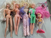 Five Collectible Barbie Doll Toys