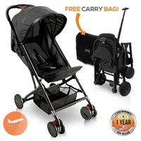 Pyle Portable Folding Baby Stroller, JPC20, Black