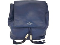 Royal Blue Pebble Leather Backpack