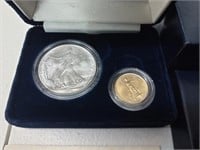 American Eagle two coin set $10 gold coin which