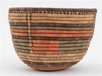 Nigerian Hausa Coiled Polychrome Basket