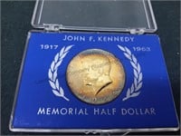 John F Kennedy Memorial silver half 1964 gold on