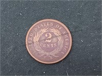 2 cent coin 1865