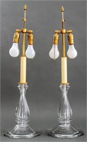 Modern Candlestick Holder Glass Lamps, 2