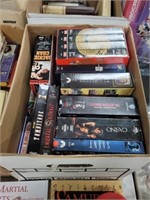 Box W/VHS Movie Tapes