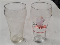 Two Vintage Coca Cola Glasses