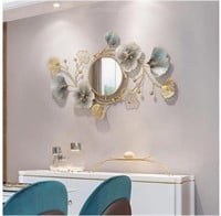 3D Ginkgo Biloba Decorative Wall Mirror for Living