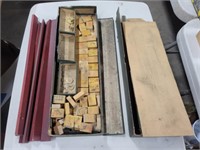Vintage 1940's Pung Chow Bamboo Tiles Game