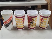 Four Redskins Collectible Cups