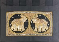 Thailand Sequin Elephants Tapestry Wall Hanging