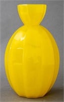 Postmodern Yellow Resin Vase, 1980s