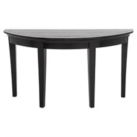 Modern Ebonized Wood Demilune Table