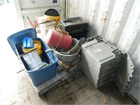 Assorted Totes & Air Tank