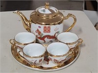 6 PC - Wyvern Style Oriental Tea Dish Set