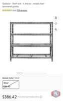 (2 pcs) Gladiator - Shelf rack - 4 shelves -
