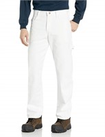 Red Kap Men's Dungaree Painter Pants, White, 34W x