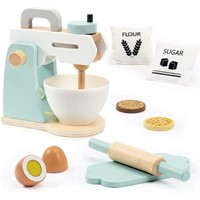Play Kitchen Accessories, Frogprin Wooden Toy Mixe