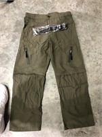 Kids Army Green Cargo Pants M