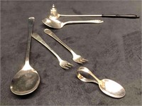 Random Silver Plated Lot + Candle Snuffer