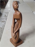 Wood Carved Indonesian Lady Sculpture
