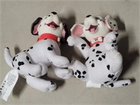 Two Dalmatian Dog Toys