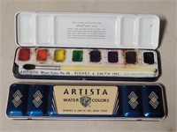 Two Vintage Artista Paint Kits