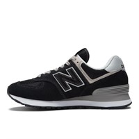 New Balance Women's 574 Core Sneaker, Black/White,