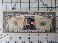 Puerto Rico novelty banknote