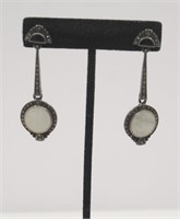MARCACITE & MOTHER OF PEARL STYLE EARRINGS