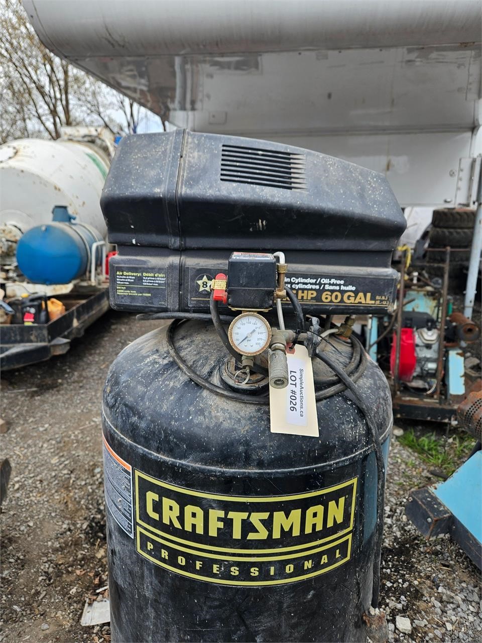Craftsman 60 Gallon 6.5hp Oil Free Air Compressor