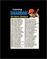 1971 Topps #206 3rd Series Checklist EX to EX-MT+