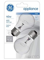 GE Appliance Clear Light Bulb 40w, A15 Bulb Type,