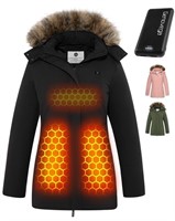 Women's Heated Winter Jacket with Battery Pack - U