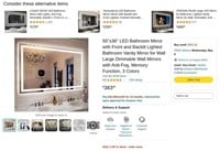 G951  LED Bathroom Mirror 55 x 36 - 3 Colors