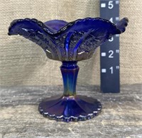 Iridescent imperial glass compote