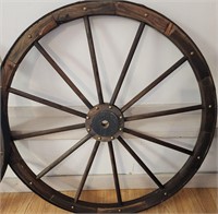 Lot of 3 Large Antique Wooden Wagon Wheels