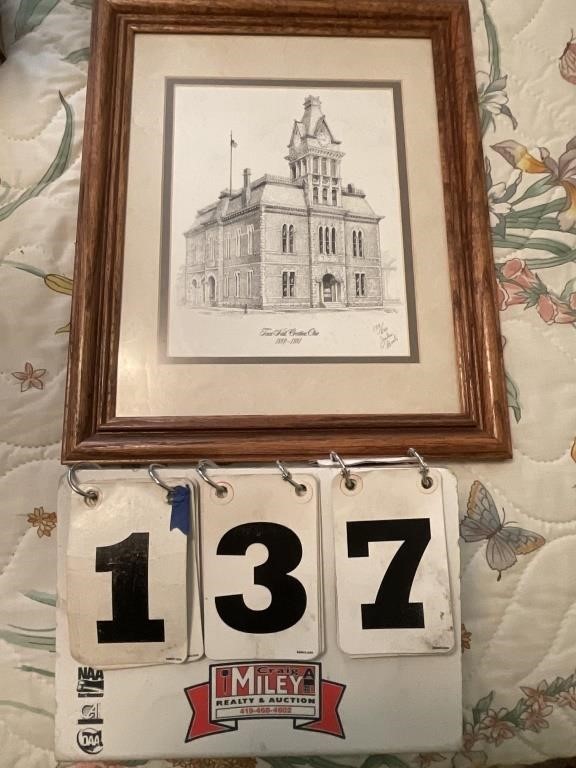 Numbered print Crestline Town Hall