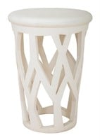 Modern White Glazed Ceramic Garden Stool