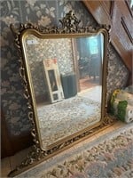 Large Gold Framed Mirror 35 inches wide x 42