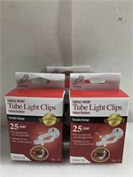 Tube Light Clips Indoor/Outdoor 25ct per Box