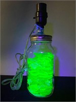 Uranium Glass Shards Lamp