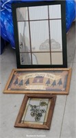 3pcs art - mirror, home sweet home, and