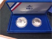 Statue of Liberty 2 coin set include the 1 oz