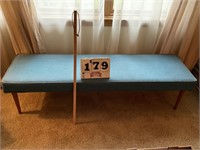 Vintage padded bench 60" long